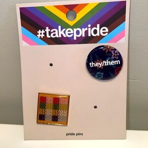 Pride Pins Set with Be You and They/Them Designs
